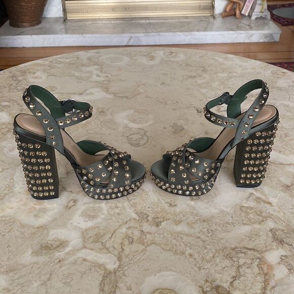 Aldo Britain Studded Platform Chunky Heel Strap Sandals - Picture 10 of 15